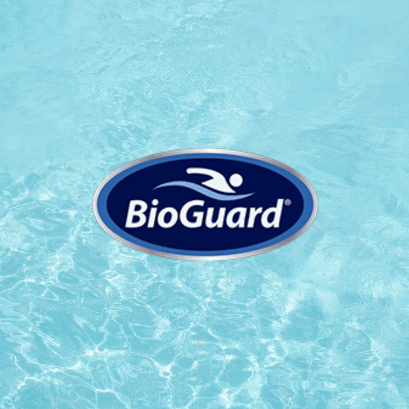 Bioguard pool and spa brand logo, indicating Nejame & Sons as a leading Bioguard prodcut dealer in CT & NY.